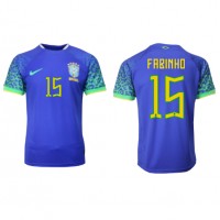 Fotballdrakt Herre Brasil Fabinho #15 Bortedrakt VM 2022 Kortermet